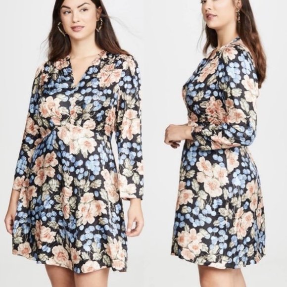 Rebecca Taylor Dresses & Skirts - Rebecca Taylor Silk Blend Floral Fit & Flare A-Line Designer Mini Dress